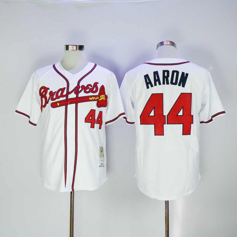 2017 MLB Atlanta Braves #44 Aaron White 1974 Throwback Jerseys->atlanta braves->MLB Jersey